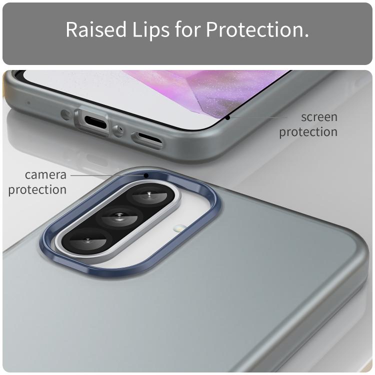 For Samsung Galaxy A56 5G Frosted Translucent TPU Hybrid PC Full Coverage Phone Case