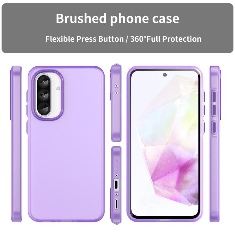 For Samsung Galaxy A56 5G Frosted Translucent TPU Hybrid PC Full Coverage Phone Case
