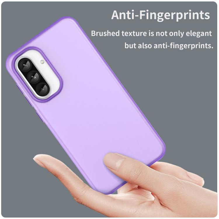 For Samsung Galaxy A56 5G Frosted Translucent TPU Hybrid PC Full Coverage Phone Case