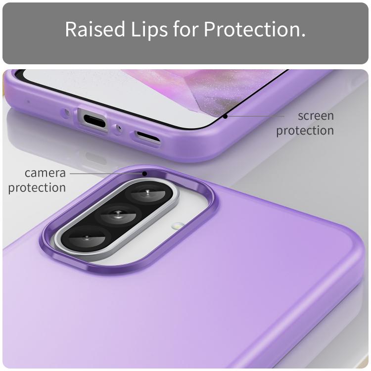 For Samsung Galaxy A56 5G Frosted Translucent TPU Hybrid PC Full Coverage Phone Case