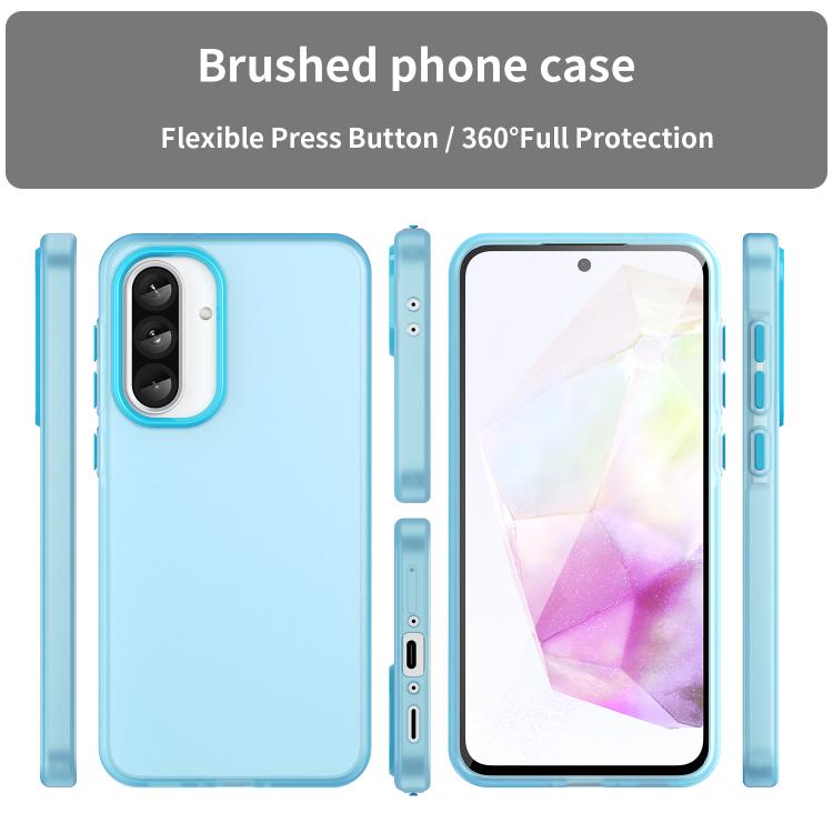 For Samsung Galaxy A56 5G Frosted Translucent TPU Hybrid PC Full Coverage Phone Case