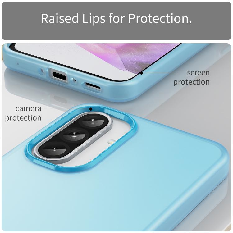 For Samsung Galaxy A56 5G Frosted Translucent TPU Hybrid PC Full Coverage Phone Case