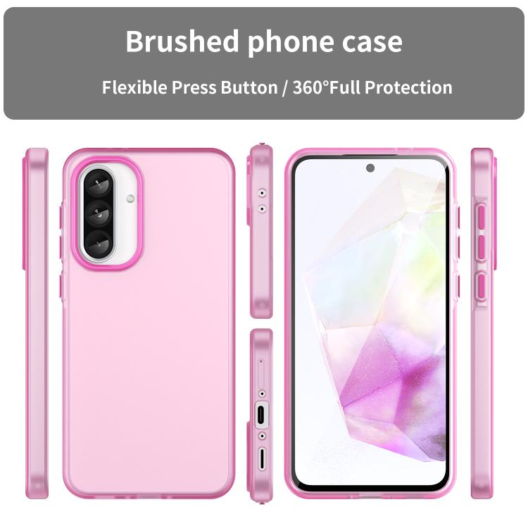 For Samsung Galaxy A56 5G Frosted Translucent TPU Hybrid PC Full Coverage Phone Case