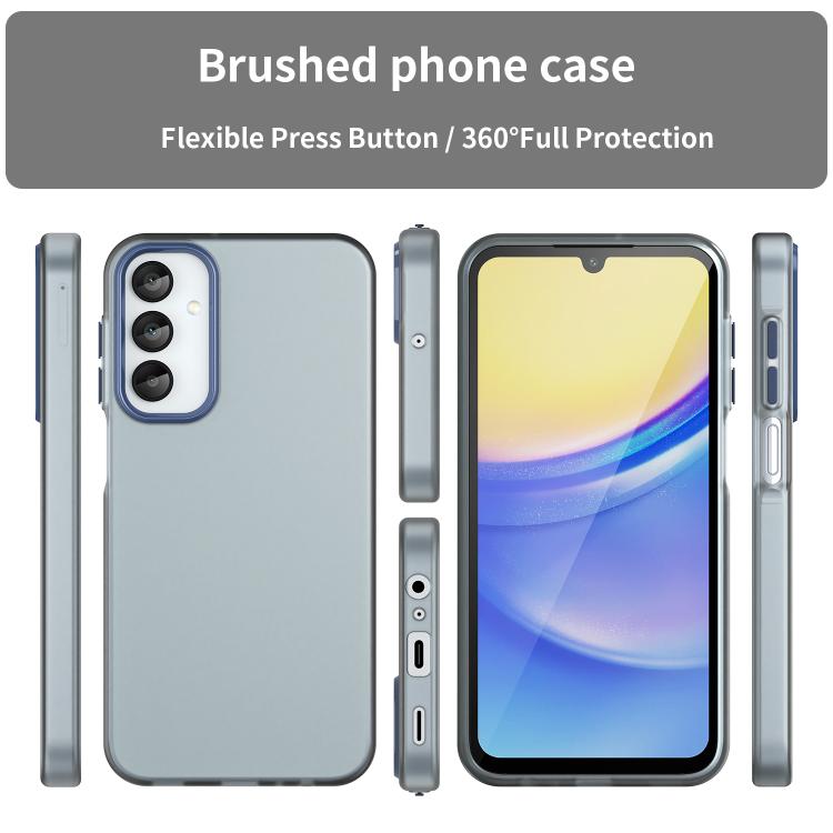 For Samsung Galaxy A15 4G Frosted Translucent TPU Hybrid PC Full Coverage Phone Case