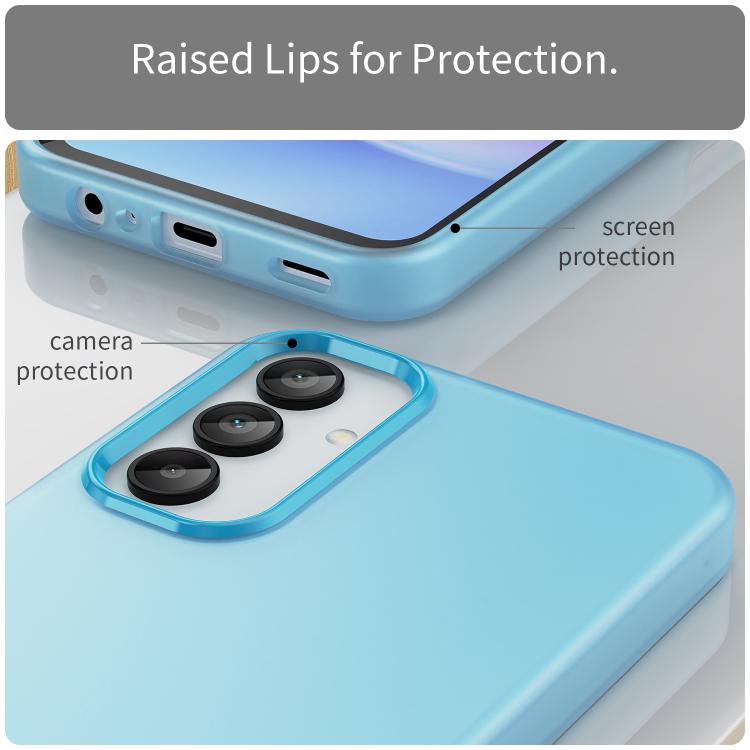 For Samsung Galaxy A15 4G Frosted Translucent TPU Hybrid PC Full Coverage Phone Case