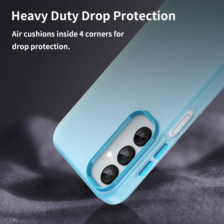 For Samsung Galaxy A15 4G Frosted Translucent TPU Hybrid PC Full Coverage Phone Case