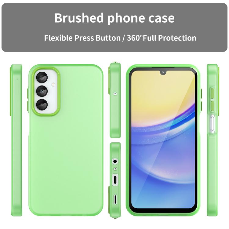 For Samsung Galaxy A15 4G Frosted Translucent TPU Hybrid PC Full Coverage Phone Case