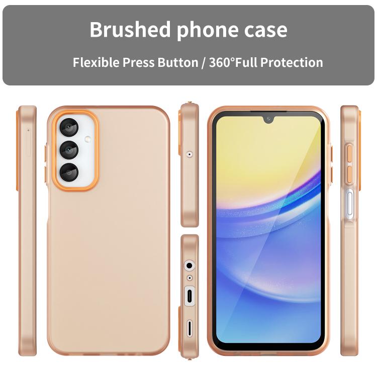 For Samsung Galaxy A15 4G Frosted Translucent TPU Hybrid PC Full Coverage Phone Case