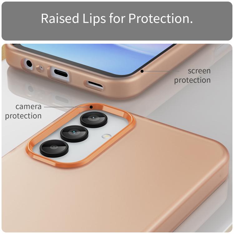 For Samsung Galaxy A15 4G Frosted Translucent TPU Hybrid PC Full Coverage Phone Case