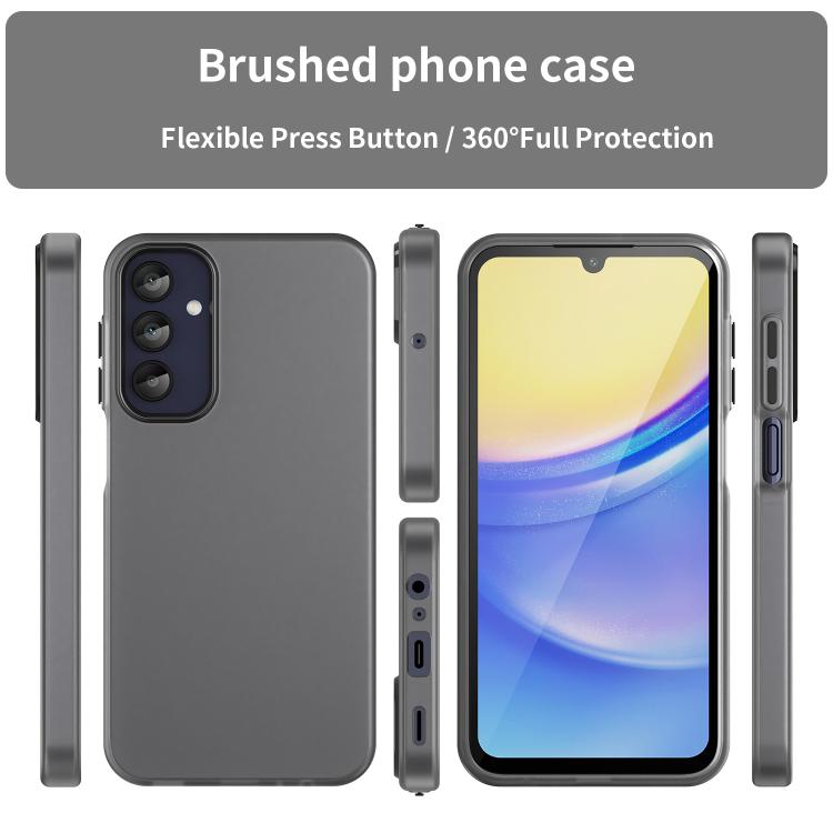 For Samsung Galaxy A15 5G Frosted Translucent TPU Hybrid PC Full Coverage Phone Case