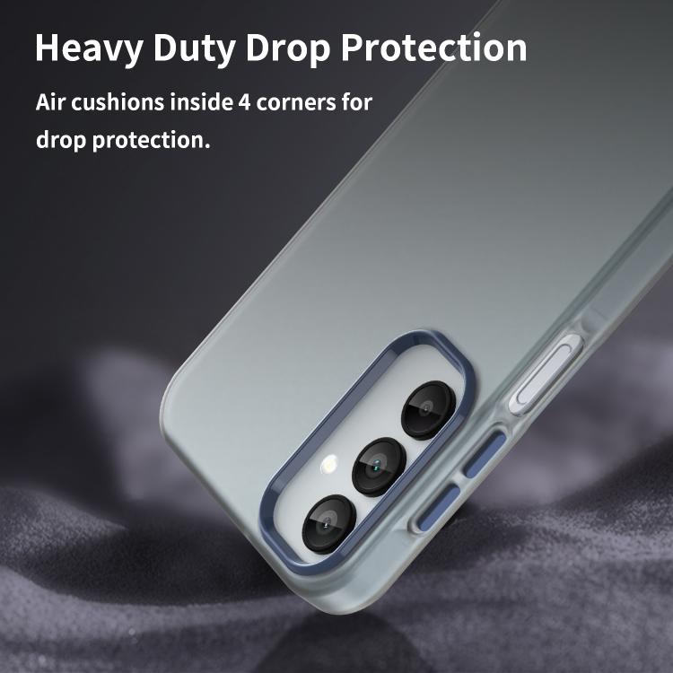For Samsung Galaxy A15 5G Frosted Translucent TPU Hybrid PC Full Coverage Phone Case