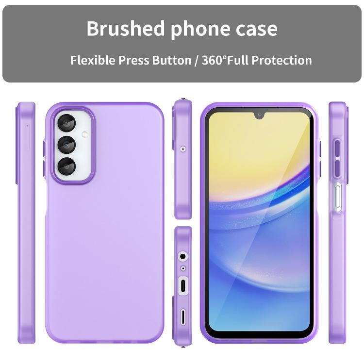For Samsung Galaxy A15 5G Frosted Translucent TPU Hybrid PC Full Coverage Phone Case