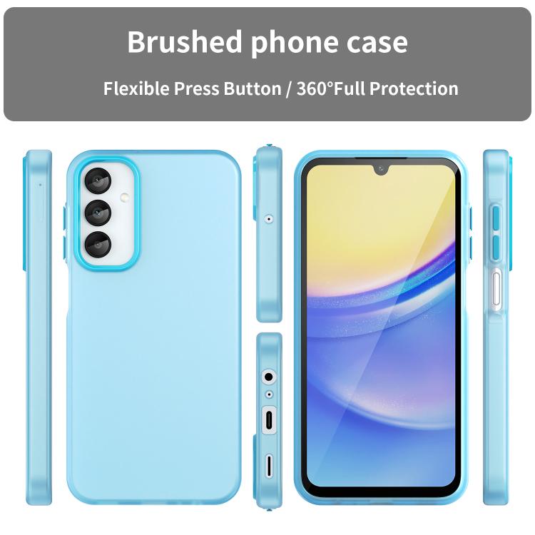 For Samsung Galaxy A15 5G Frosted Translucent TPU Hybrid PC Full Coverage Phone Case