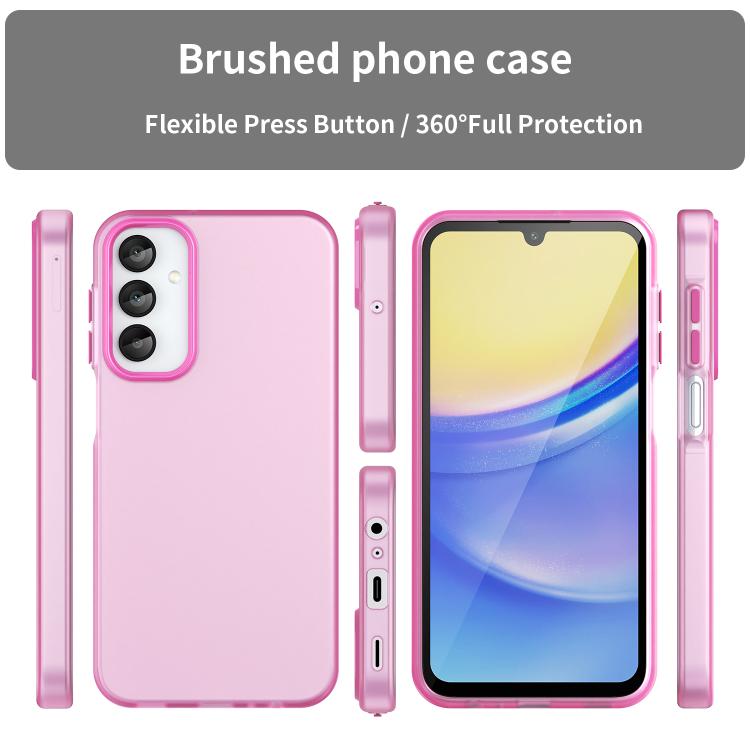For Samsung Galaxy A15 5G Frosted Translucent TPU Hybrid PC Full Coverage Phone Case