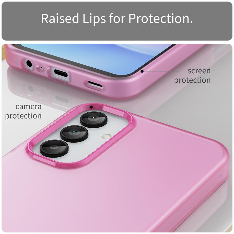 For Samsung Galaxy A15 5G Frosted Translucent TPU Hybrid PC Full Coverage Phone Case
