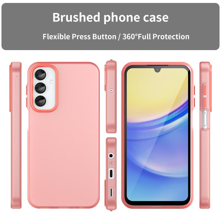 For Samsung Galaxy A15 5G Frosted Translucent TPU Hybrid PC Full Coverage Phone Case