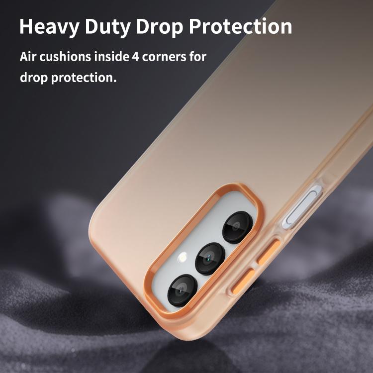 For Samsung Galaxy A15 5G Frosted Translucent TPU Hybrid PC Full Coverage Phone Case