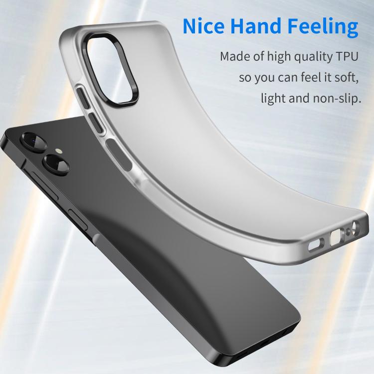 For Samsung Galaxy A06 5G Frosted Translucent TPU Hybrid PC Full Coverage Phone Case
