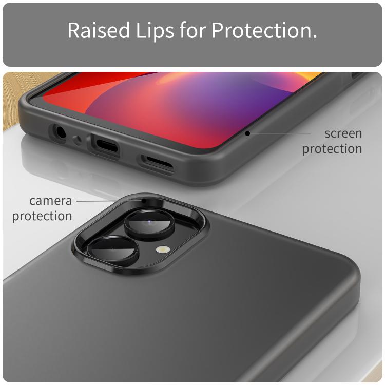 For Samsung Galaxy A06 5G Frosted Translucent TPU Hybrid PC Full Coverage Phone Case