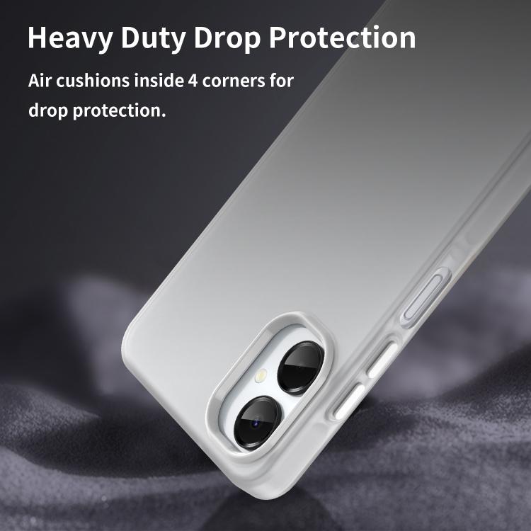 For Samsung Galaxy A06 5G Frosted Translucent TPU Hybrid PC Full Coverage Phone Case