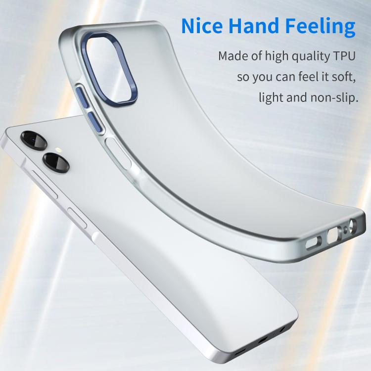 For Samsung Galaxy A06 5G Frosted Translucent TPU Hybrid PC Full Coverage Phone Case