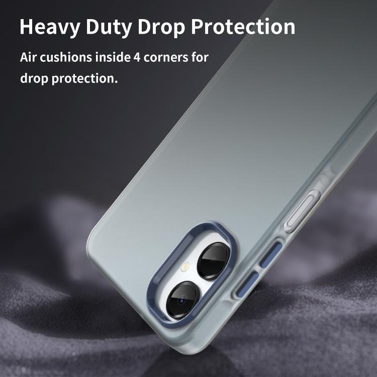 For Samsung Galaxy A06 5G Frosted Translucent TPU Hybrid PC Full Coverage Phone Case