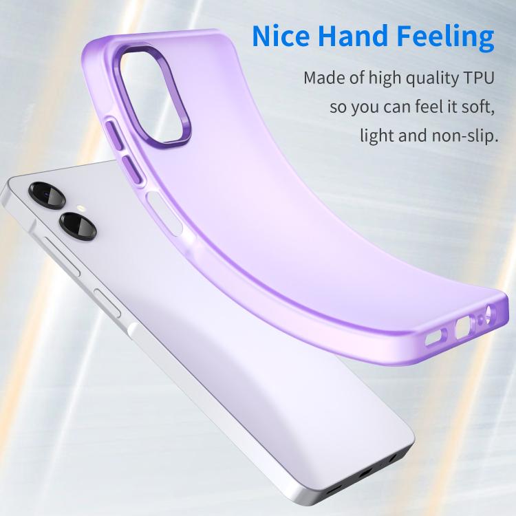 For Samsung Galaxy A06 5G Frosted Translucent TPU Hybrid PC Full Coverage Phone Case