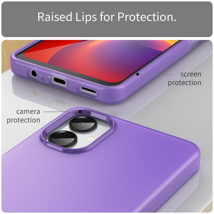 For Samsung Galaxy A06 5G Frosted Translucent TPU Hybrid PC Full Coverage Phone Case