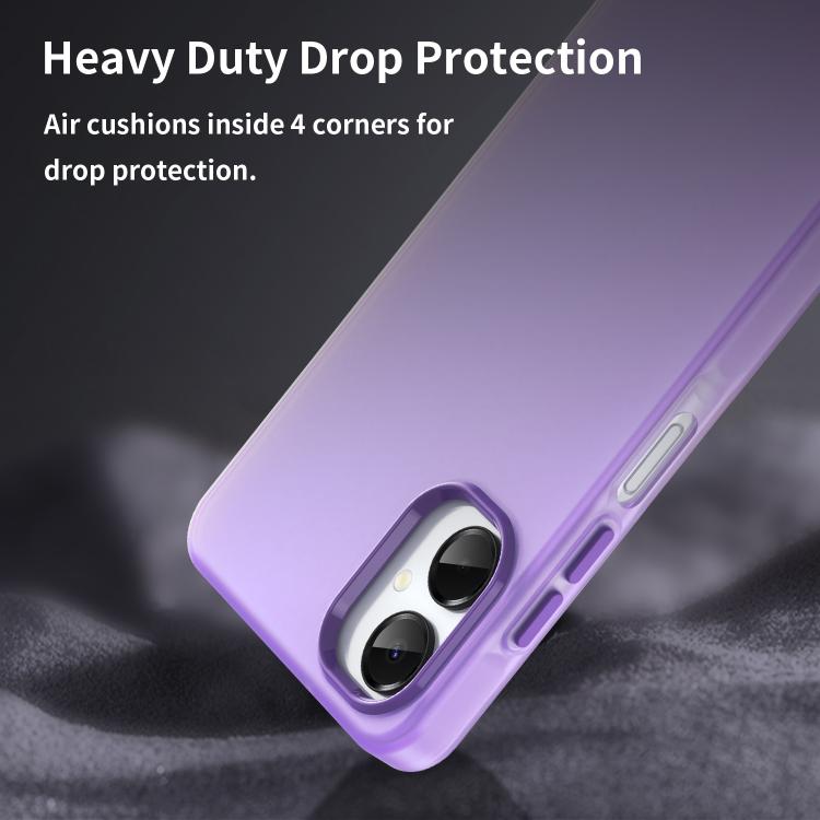 For Samsung Galaxy A06 5G Frosted Translucent TPU Hybrid PC Full Coverage Phone Case