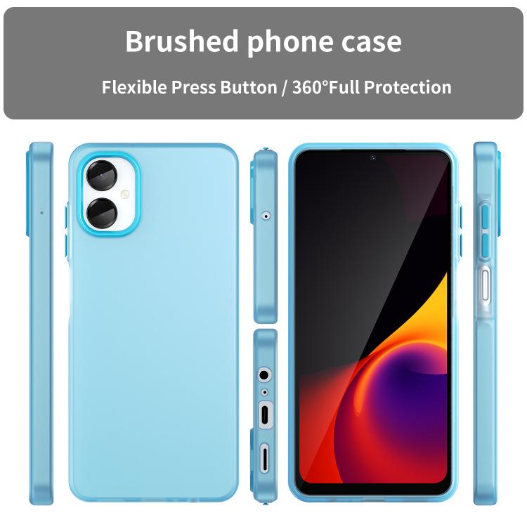 For Samsung Galaxy A06 5G Frosted Translucent TPU Hybrid PC Full Coverage Phone Case