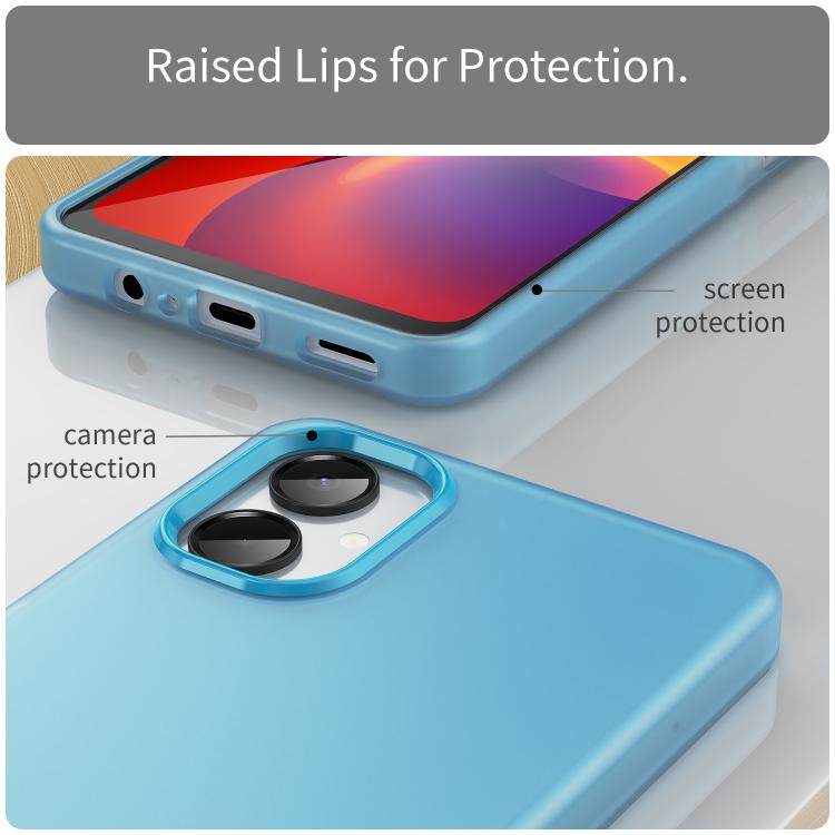 For Samsung Galaxy A06 5G Frosted Translucent TPU Hybrid PC Full Coverage Phone Case