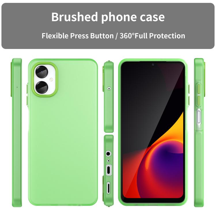For Samsung Galaxy A06 5G Frosted Translucent TPU Hybrid PC Full Coverage Phone Case