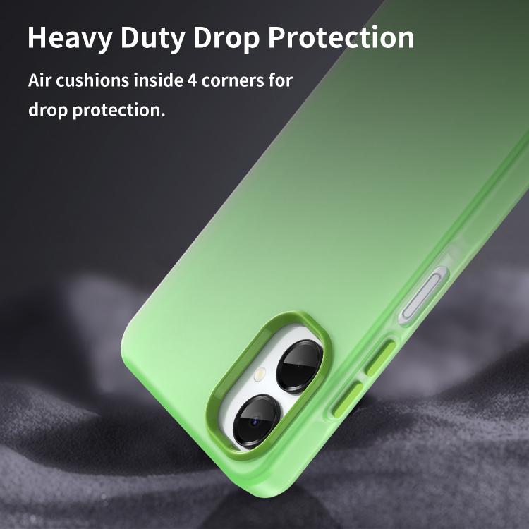 For Samsung Galaxy A06 5G Frosted Translucent TPU Hybrid PC Full Coverage Phone Case