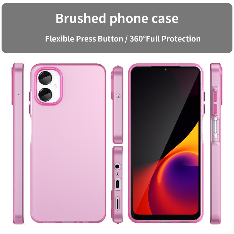 For Samsung Galaxy A06 5G Frosted Translucent TPU Hybrid PC Full Coverage Phone Case