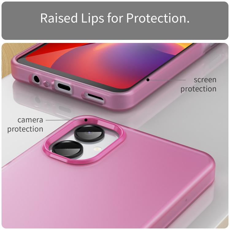 For Samsung Galaxy A06 5G Frosted Translucent TPU Hybrid PC Full Coverage Phone Case