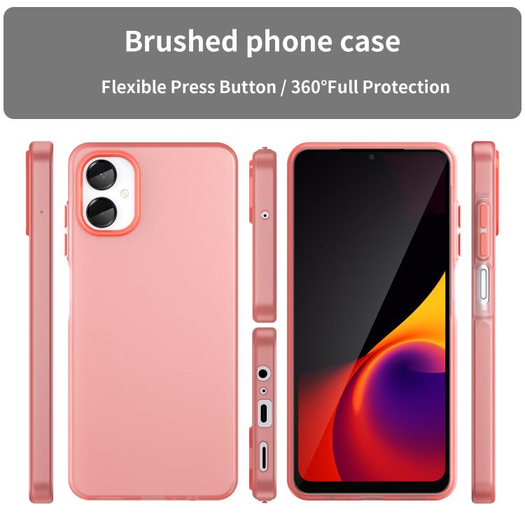 For Samsung Galaxy A06 5G Frosted Translucent TPU Hybrid PC Full Coverage Phone Case