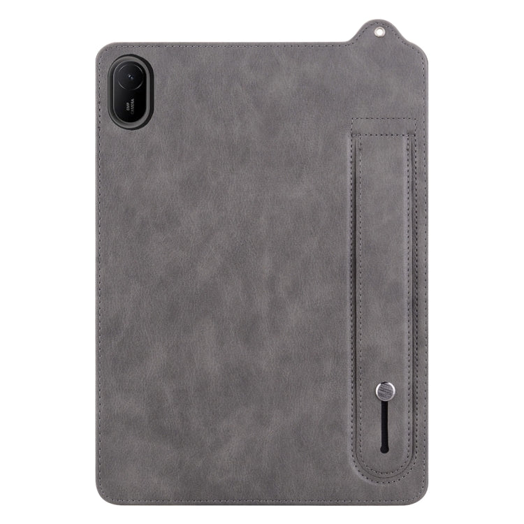 For Huawei MatePad SE 11 2024 TPU Leather Back Tablet Case with Wristband