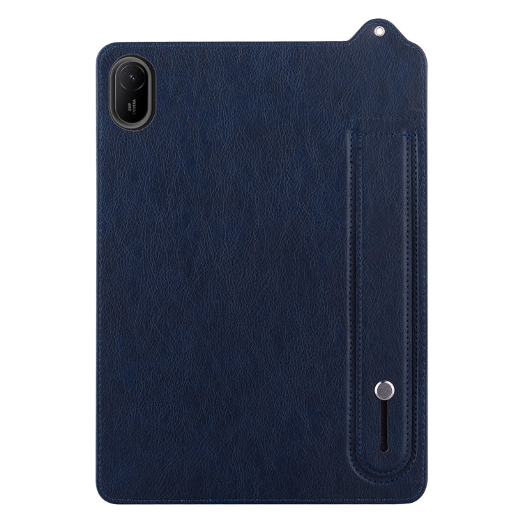 For Huawei MatePad SE 11 2024 TPU Leather Back Tablet Case with Wristband
