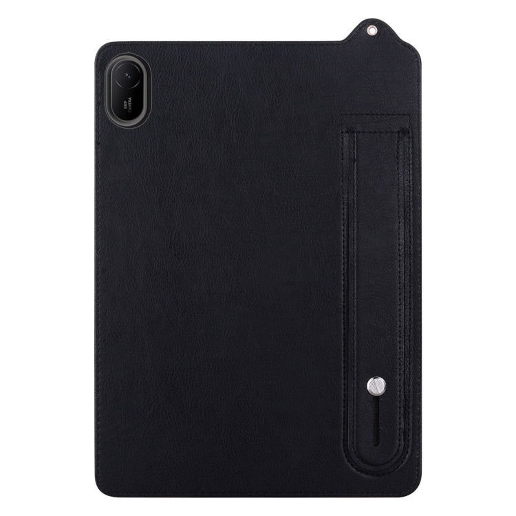For Huawei MatePad SE 11 2024 TPU Leather Back Tablet Case with Wristband