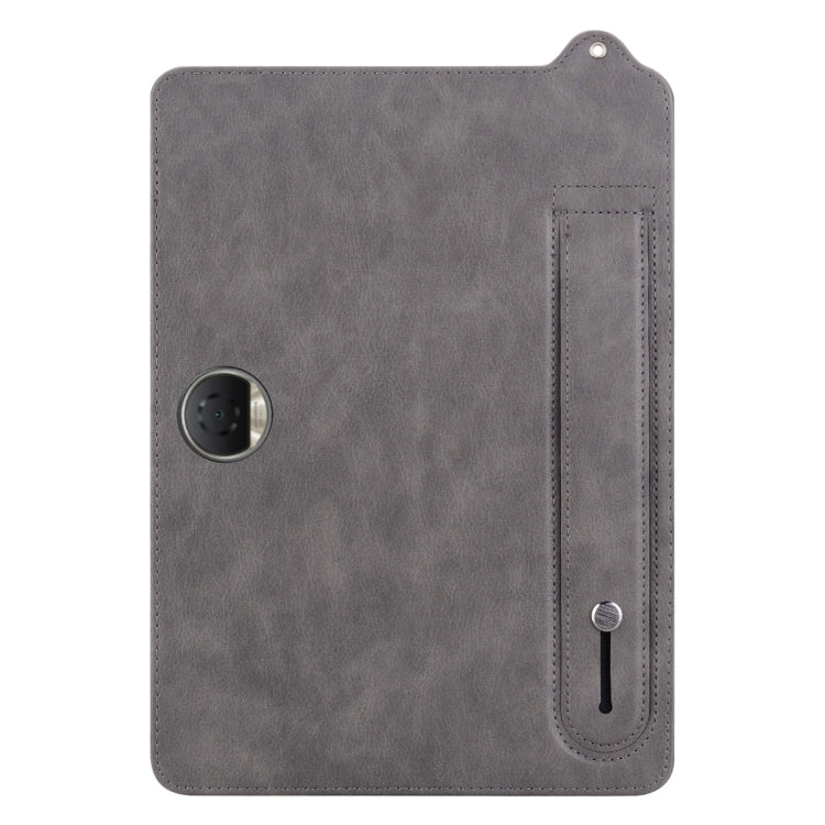 For Honor MagicPad 2 12.3 2024 TPU Leather Back Tablet Case with Wristband