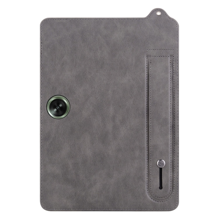 For OnePlus Pad GO / OPPO Pad Air 2 TPU Leather Back Tablet Case with Wristband