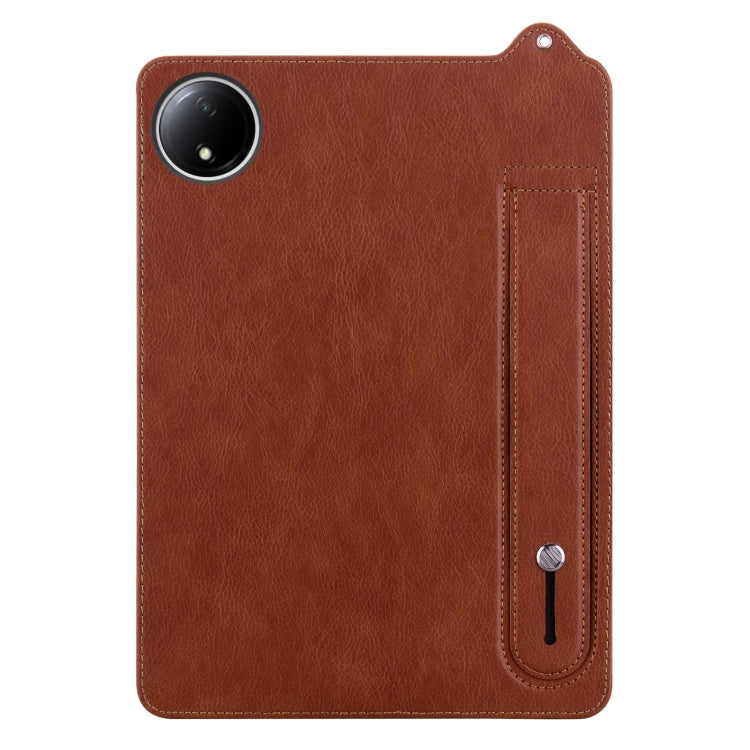 For Xiaomi Redmi Pad SE 8.7 2024 TPU Leather Back Tablet Case with Wristband