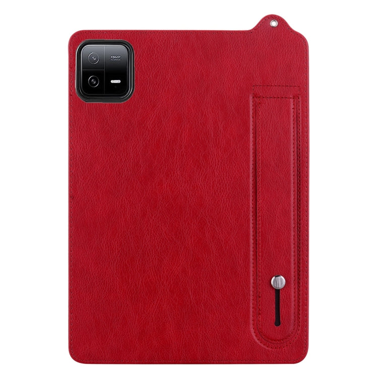 For Xiaomi Pad 6 / 6 Pro TPU Leather Back Tablet Case with Wristband