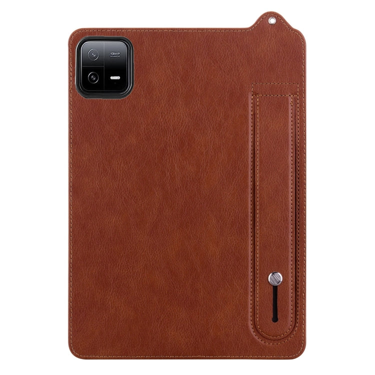 For Xiaomi Pad 6 / 6 Pro TPU Leather Back Tablet Case with Wristband