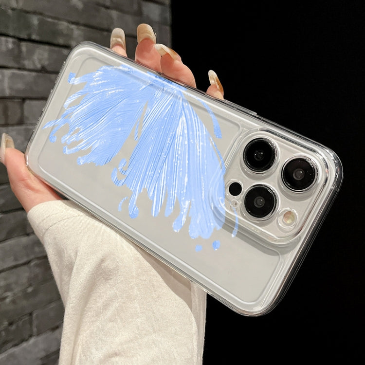 For iPhone 12 Pro Butterfly Pattern Transparent TPU Phone Case