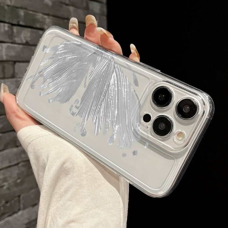 For iPhone 12 Pro Max Butterfly Pattern Transparent TPU Phone Case