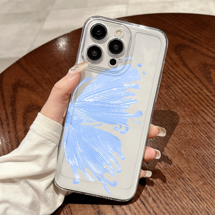 For iPhone 13 Pro Butterfly Pattern Transparent TPU Phone Case