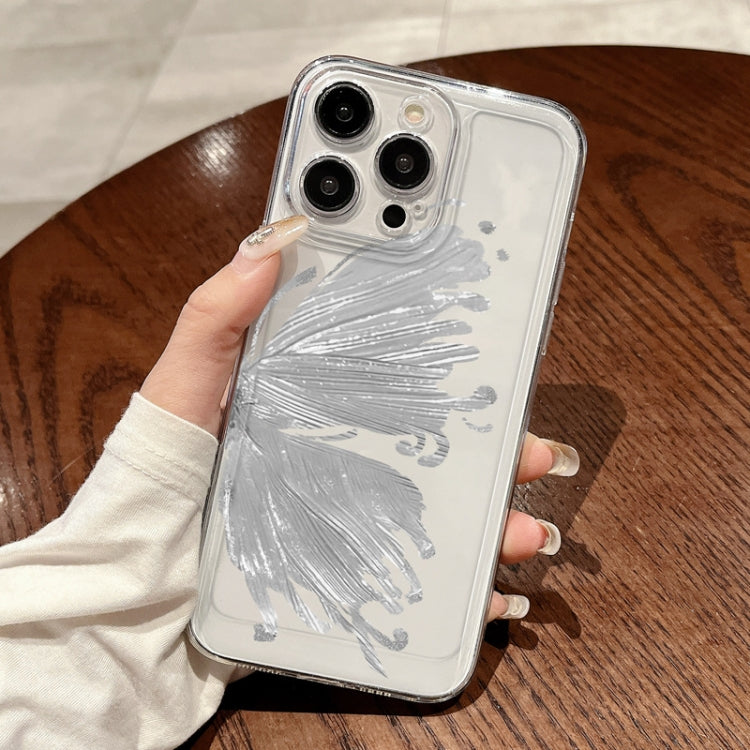 For iPhone 13 Pro Butterfly Pattern Transparent TPU Phone Case