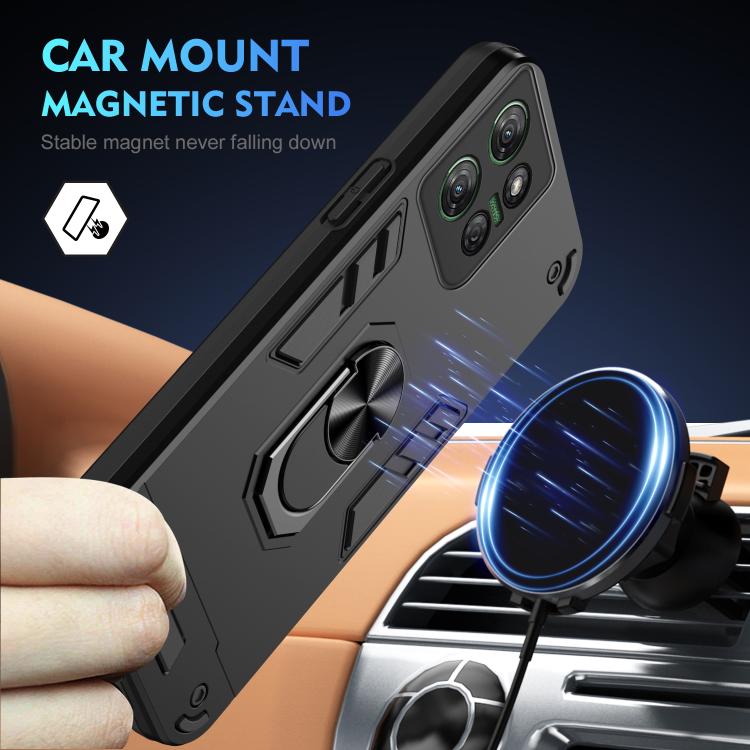For Motorola Moto G Power 2025 Shockproof Metal Ring Holder Phone Case