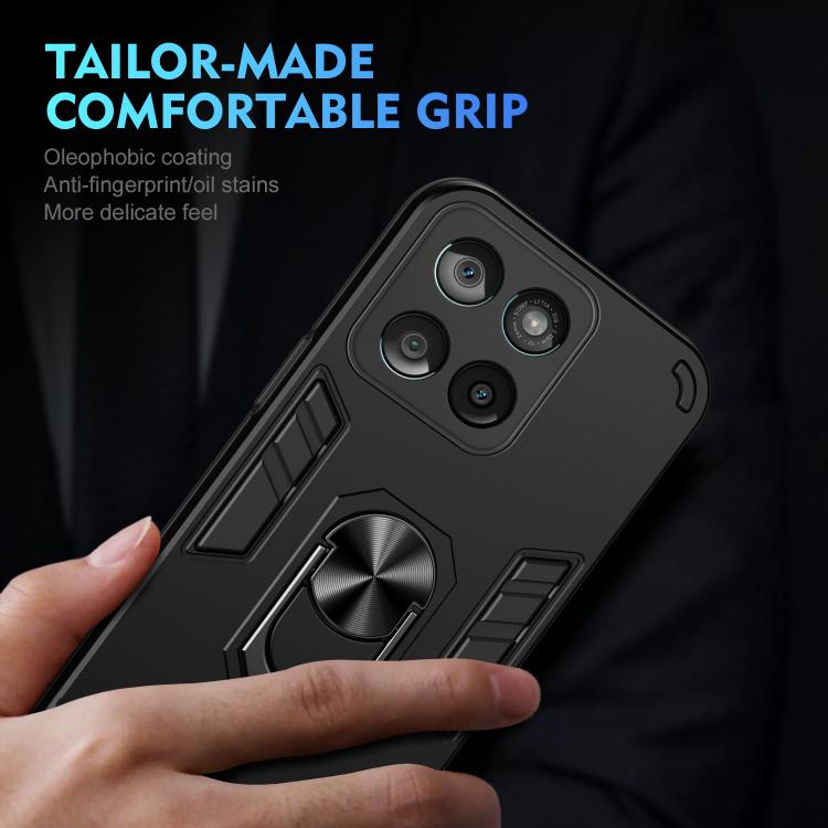 For Motorola Edge 60 Fusion Shockproof Metal Ring Holder Phone Case